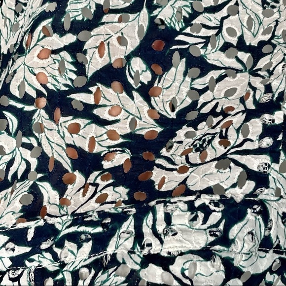 SERIE SUNCOO PARIS ROBE CASTOR EYELET FLORAL FIT & FLARE 3/4 SLEEVE DRESS - Picture 15 of 16